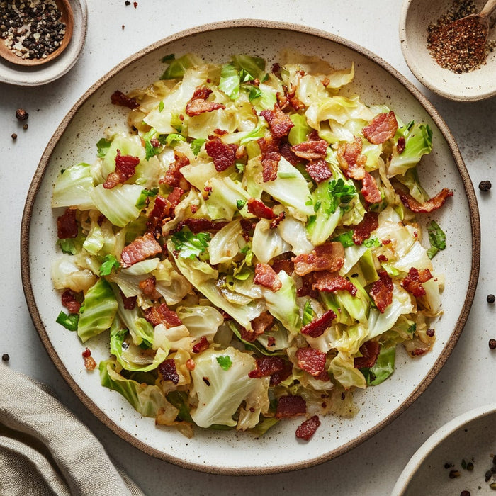 easyChef Pro Bacon-Infused Southern Cabbage Stir-Fry