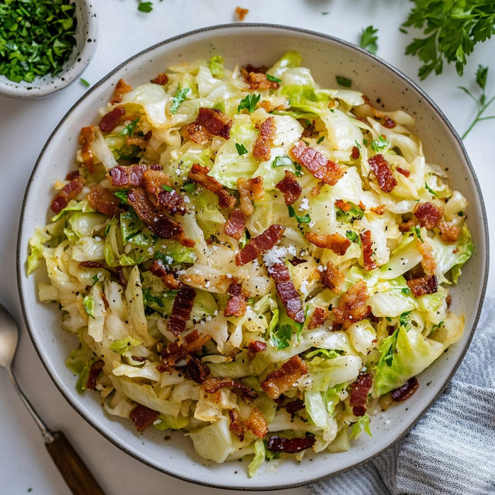 easyChef Pro Bacon-Infused Southern Cabbage Stir-Fry