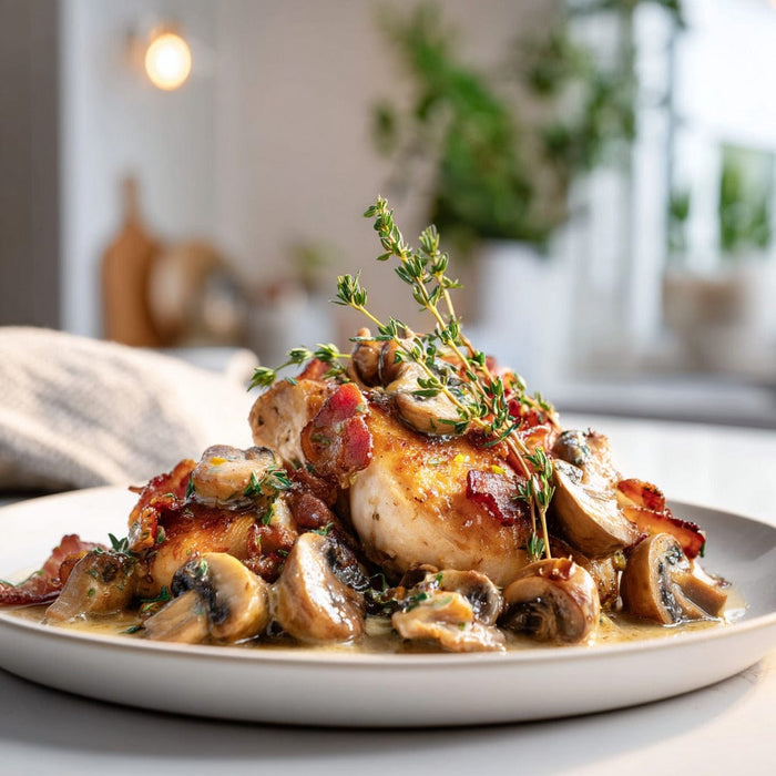 easyChef Pro Bacon Mushroom Chicken with Rich Pan Sauce