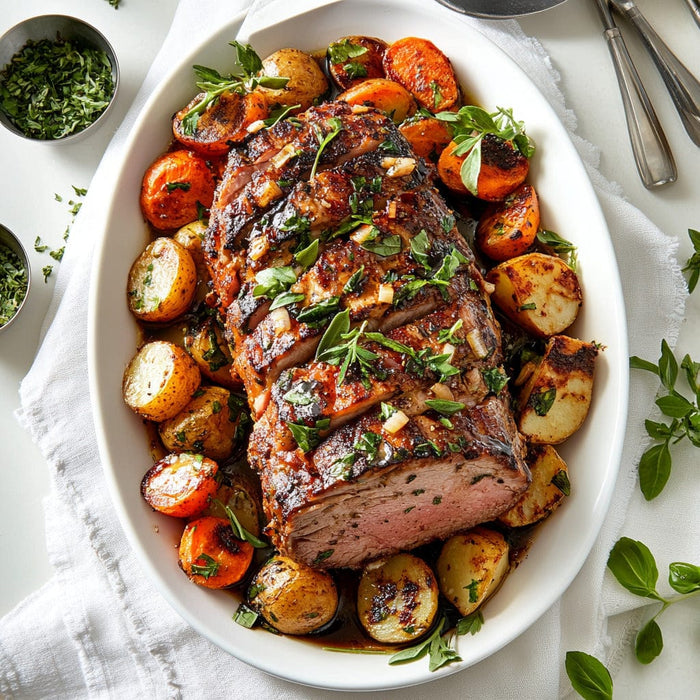 easyChef Pro Balsamic-Infused Pork Loin Roast with Olive Oil Marinade