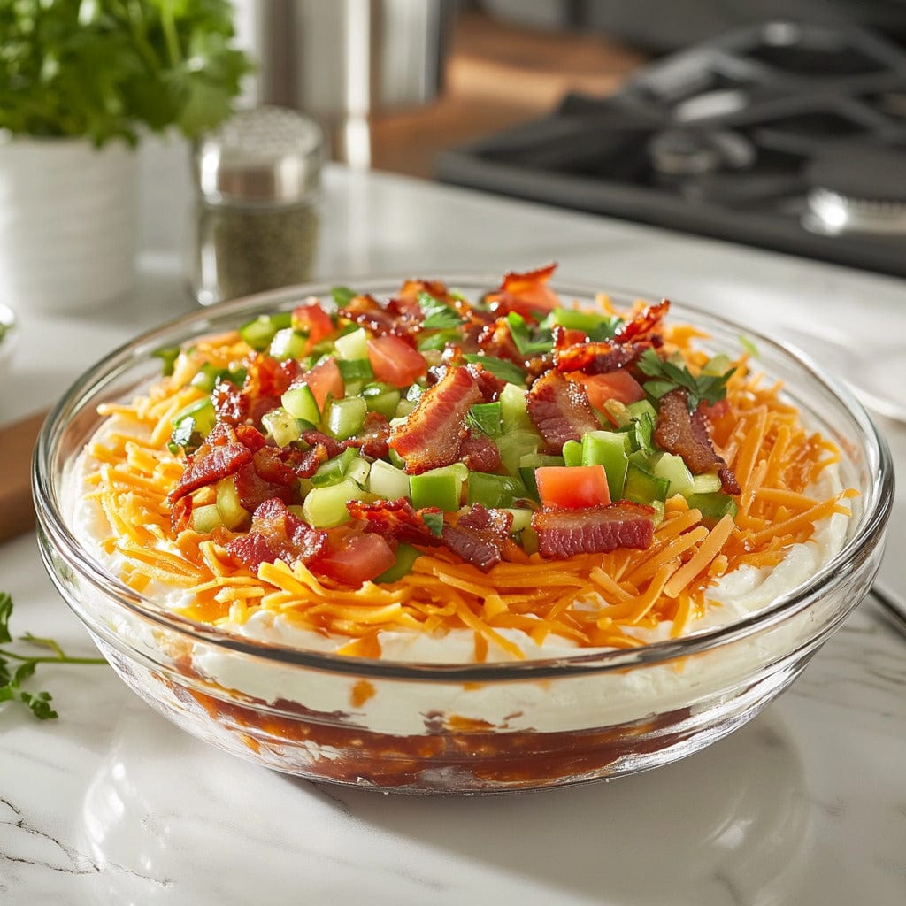 easyChef Pro BBQ Bacon Ranch Layered Dip