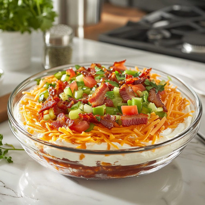 easyChef Pro BBQ Bacon Ranch Layered Dip