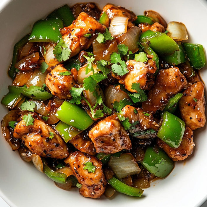 easyChef Pro Black Bean Chicken Stir-Fry with Green Peppers