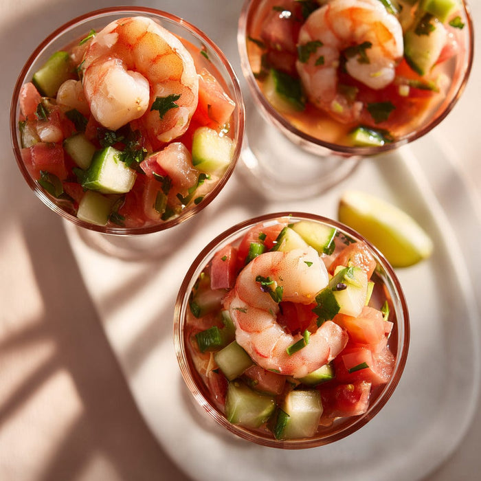 easyChef Pro Bloody Mary Shrimp Ceviche with Fresh Cilantro
