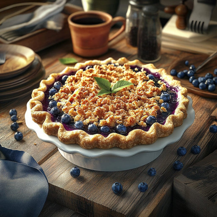 easyChef Pro Blueberry Custard Pie with Streusel Topping
