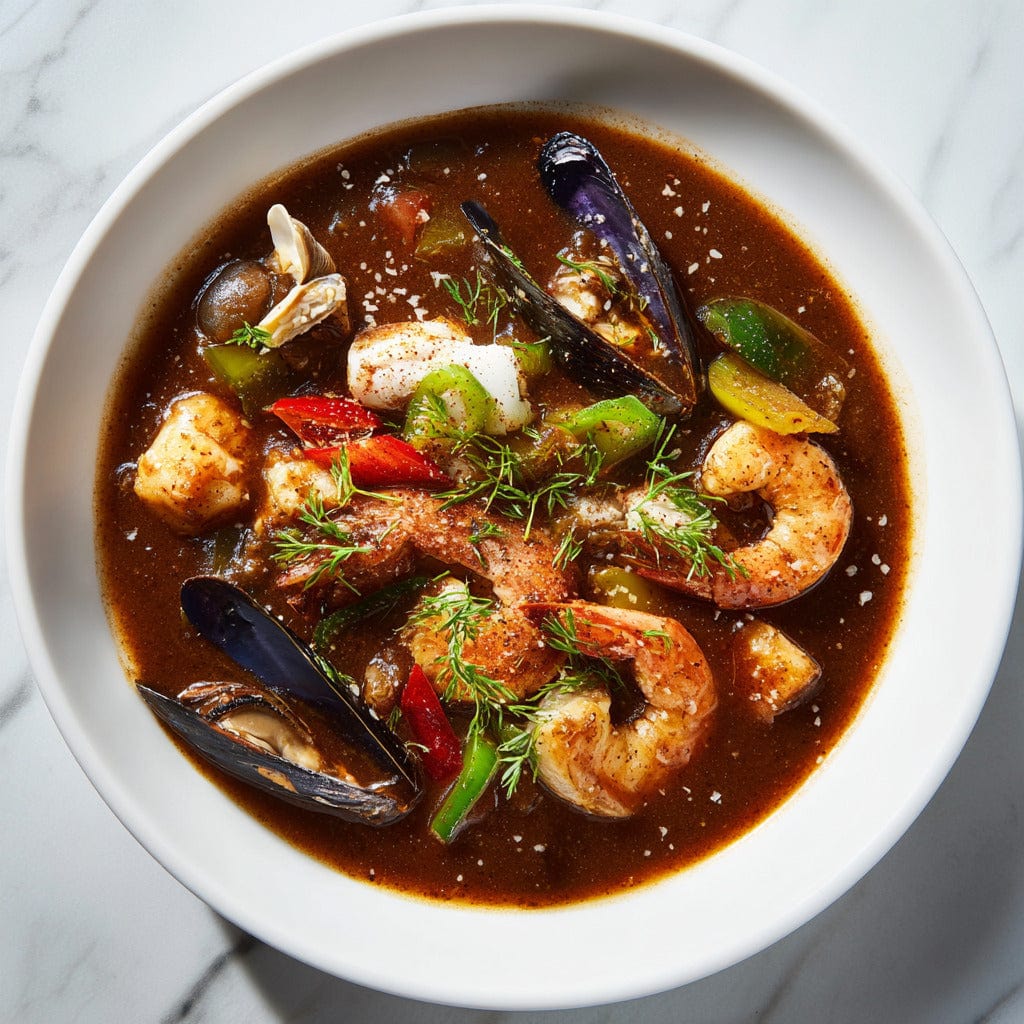 easyChef Pro Bold Creole Seafood Gumbo with Herb Infusion
