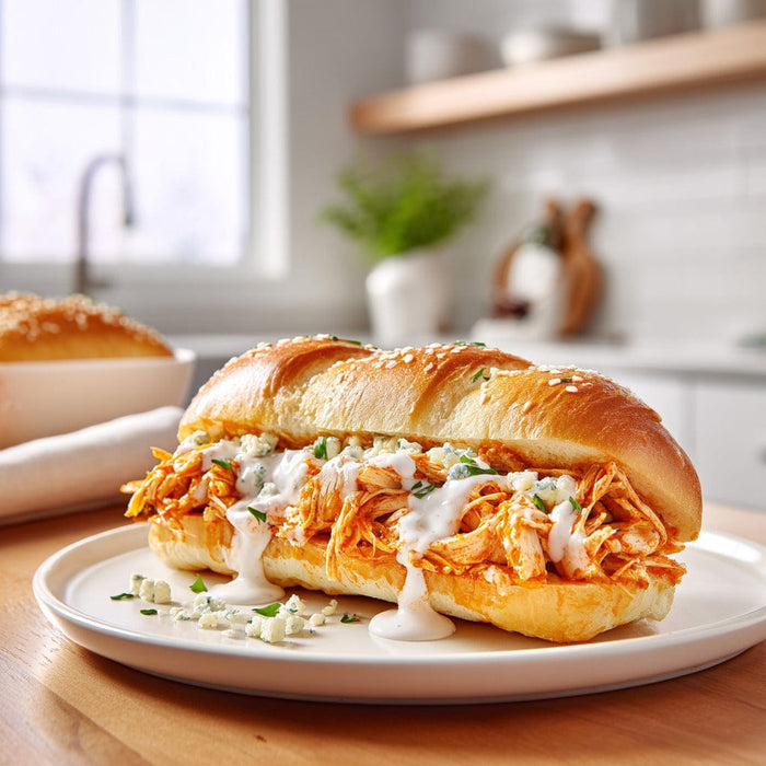 easyChef Pro Buffalo Chicken Sandwiches with Ranch Drizzle