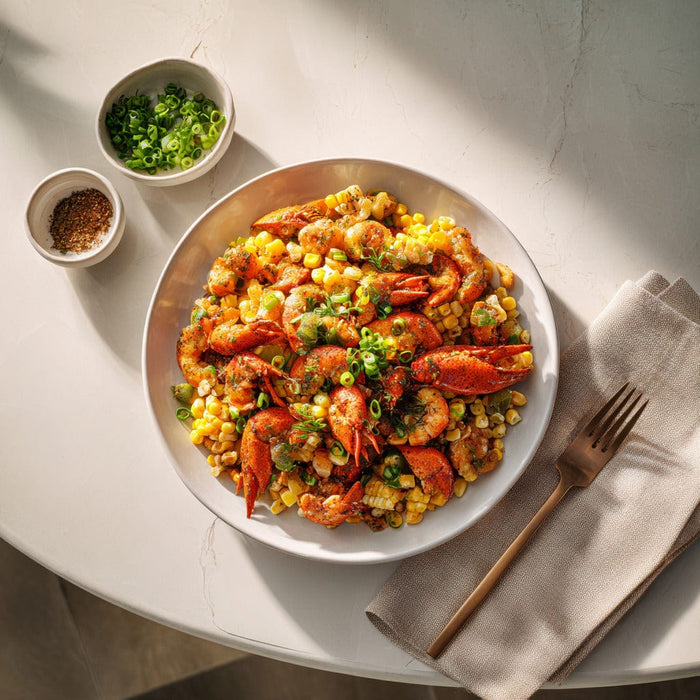 easyChef Pro Cajun Crawfish and Corn Medley