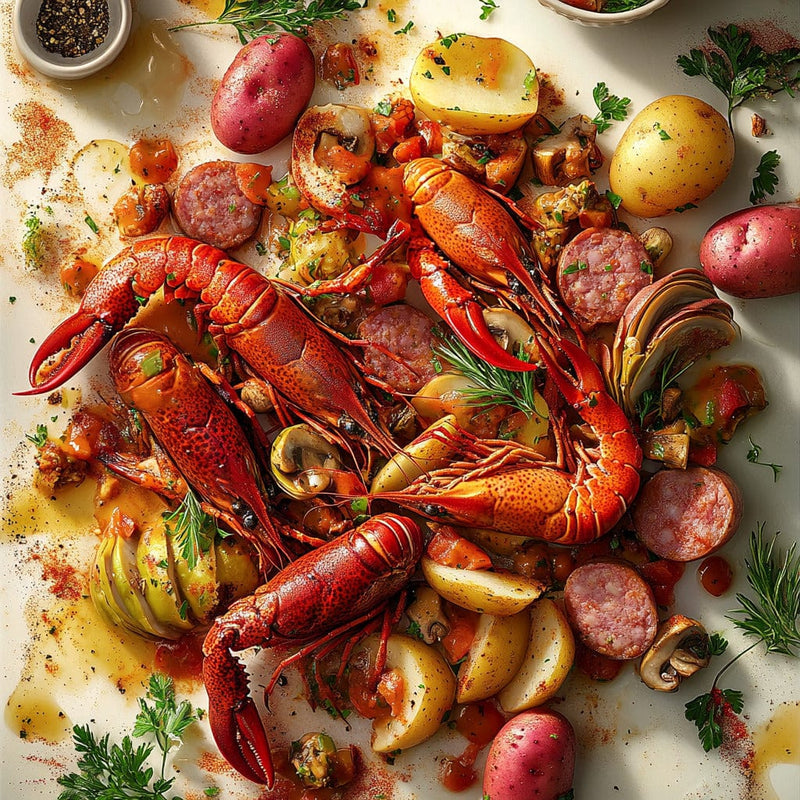 easyChef Pro Cajun Crawfish Extravaganza with Smoked Sausage and Fresh Veggies