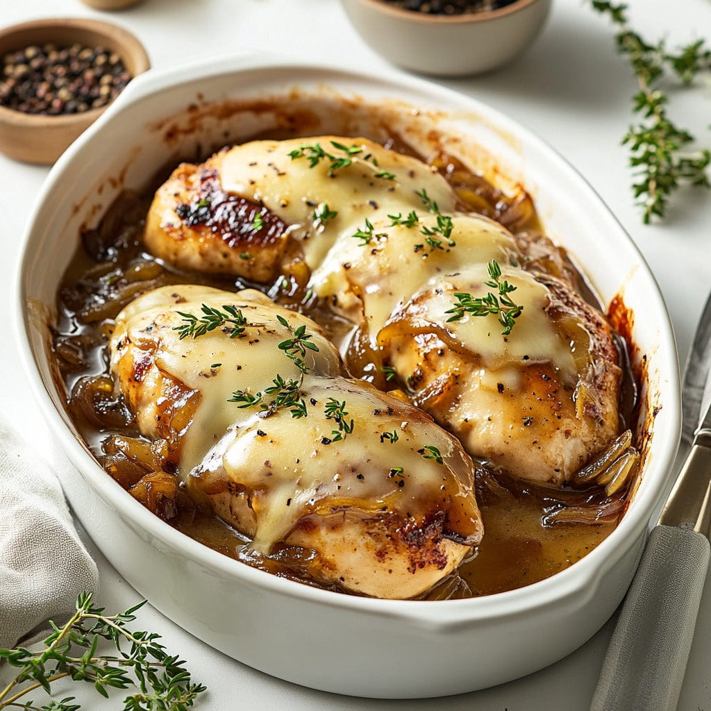 easyChef Pro Caramelized Onion & Brie Chicken Bake