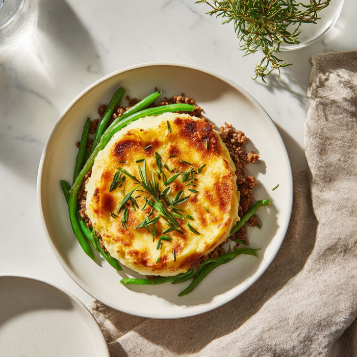 easyChef Pro Cheddar-Infused Shepherd's Pie with Cauliflower and Chive Mash