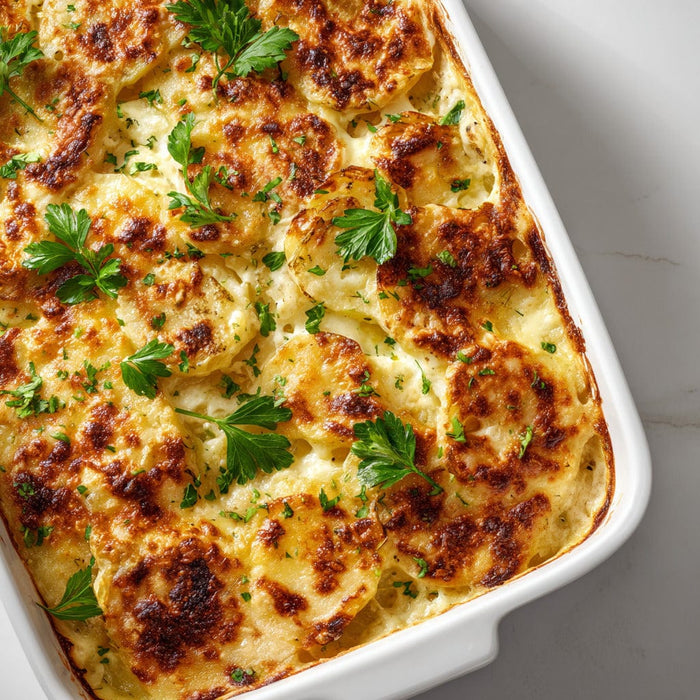 easyChef Pro Cheesy Baked Scalloped Potatoes with Crispy Parmesan Topping