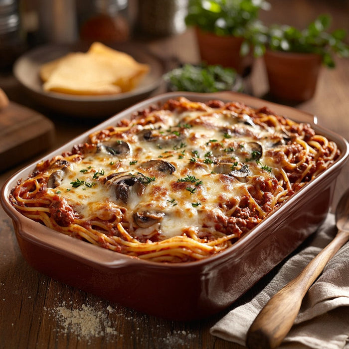 easyChef Pro Cheesy Baked Spaghetti Casserole
