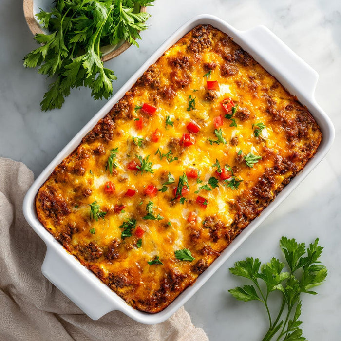 easyChef Pro Cheesy Beef and Herb Casserole
