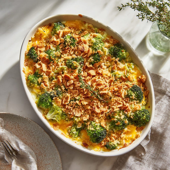 easyChef Pro Cheesy Broccoli Bake with Crunchy Cracker Topping