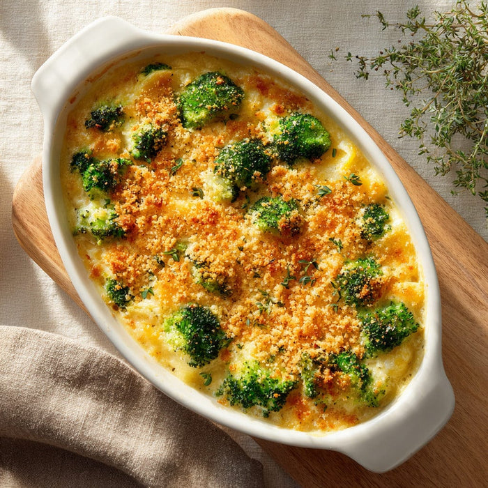 easyChef Pro Cheesy Broccoli Potato Bake with Crunchy Topping