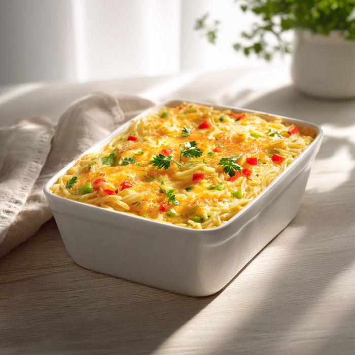 easyChef Pro Cheesy Chicken Spaghetti Bake with Pimentos
