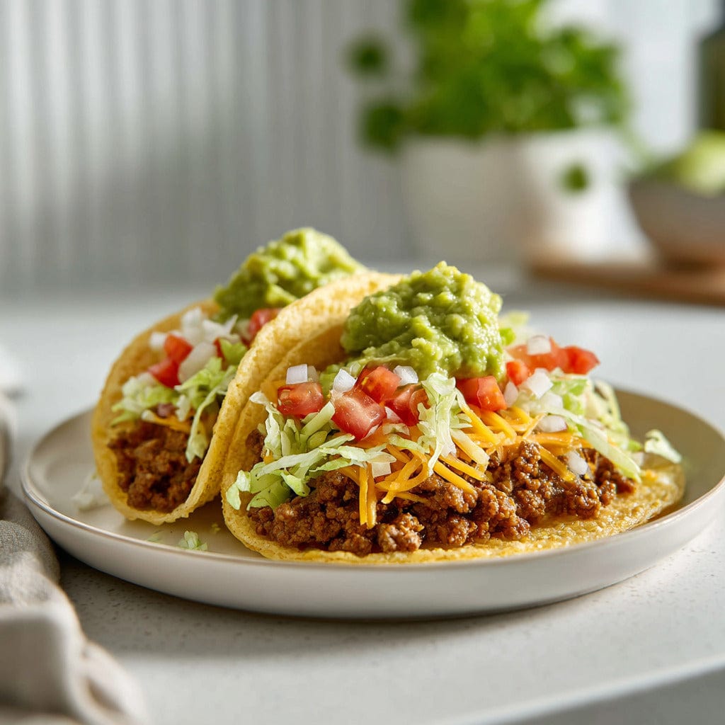 easyChef Pro Cheesy Double Decker Tacos with Fresh Guacamole