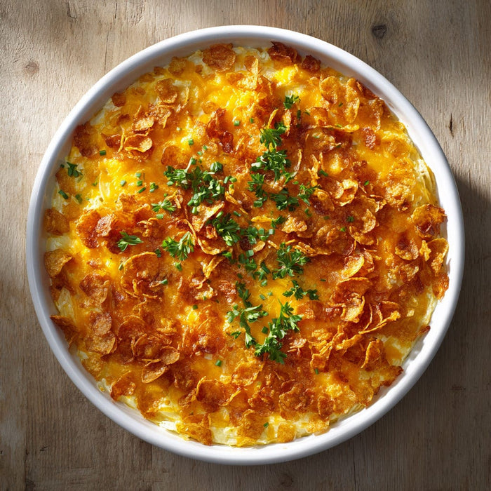easyChef Pro Cheesy Hash Brown Casserole with Crunchy Cornflake Topping