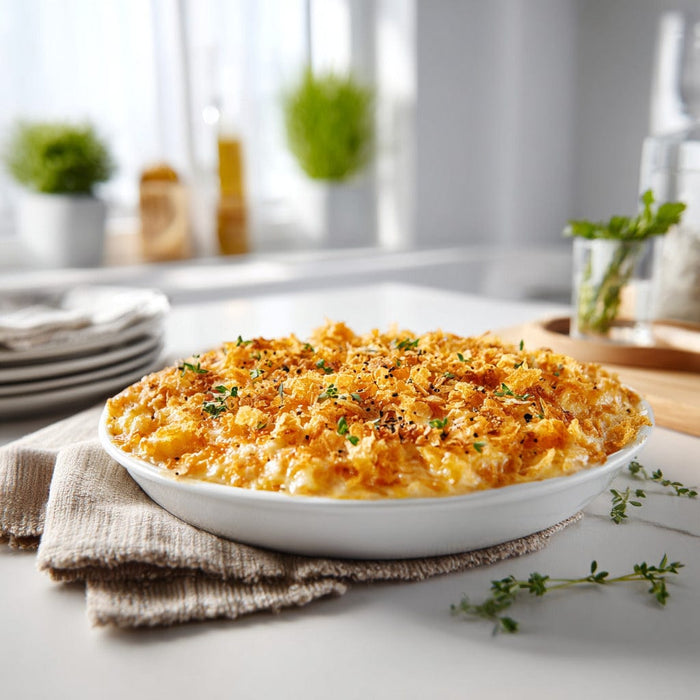 easyChef Pro Cheesy Hashbrown Casserole with Crunchy Cornflake Topping