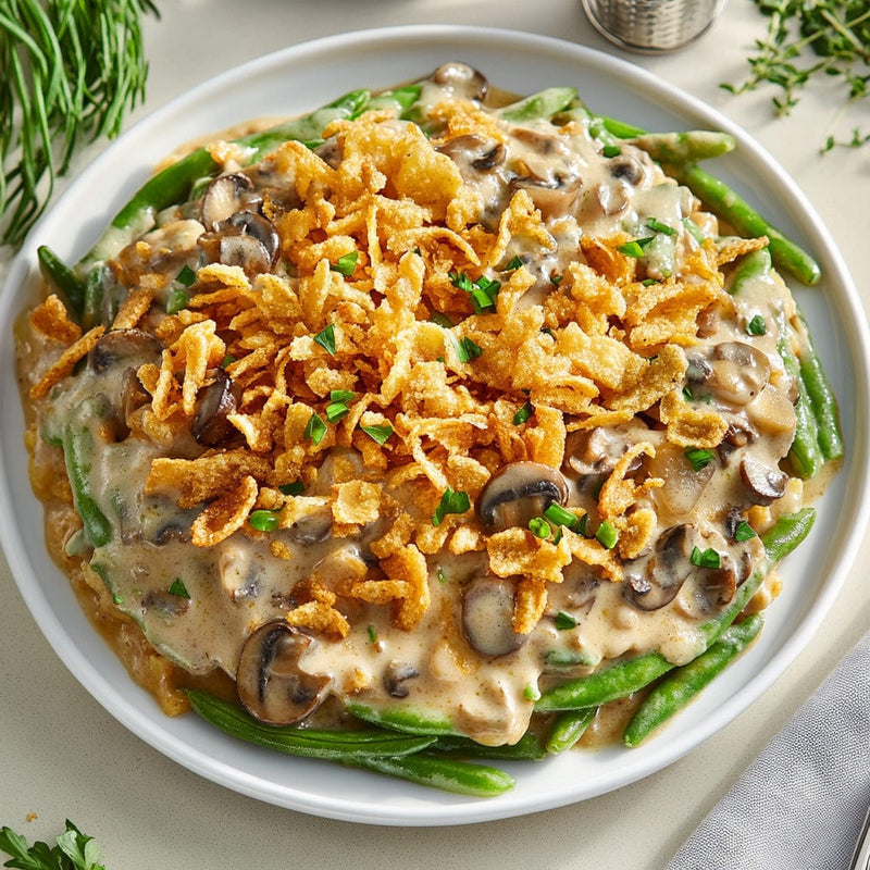 easyChef Pro Cheesy Mushroom Green Bean Bake
