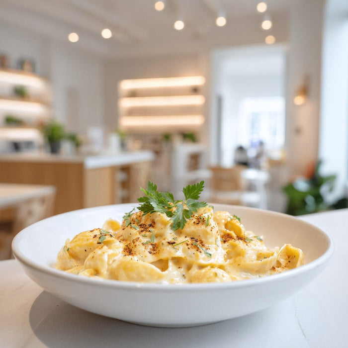 easyChef Pro Cheesy One-Pot Macaroni with Cheddar and Parmesan