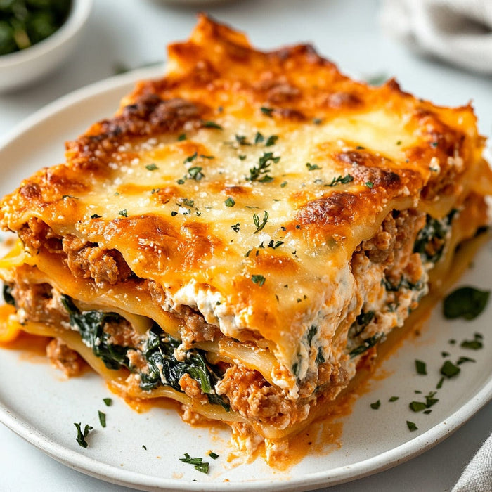 easyChef Pro Cheesy Sausage & Spinach Lasagna Layers