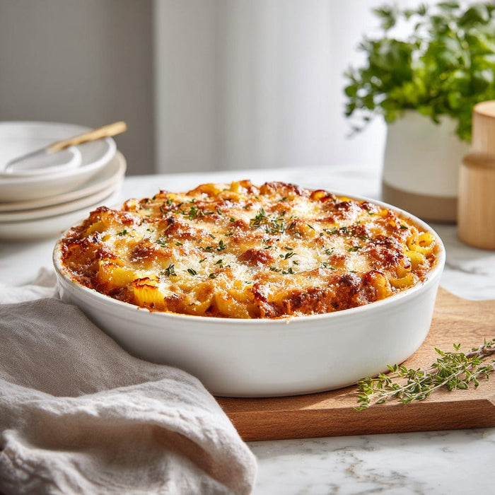 easyChef Pro Cheesy Sherry Beef Noodle Bake