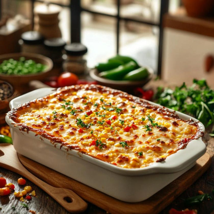 easyChef Pro Cheesy Southwestern Corn Casserole