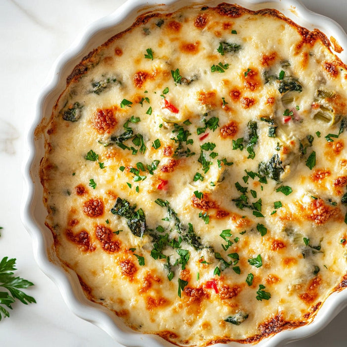 easyChef Pro Cheesy Spinach Artichoke Bake