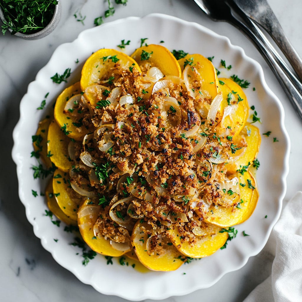 easyChef Pro Cheesy Squash Bake with Crispy Onion Topping