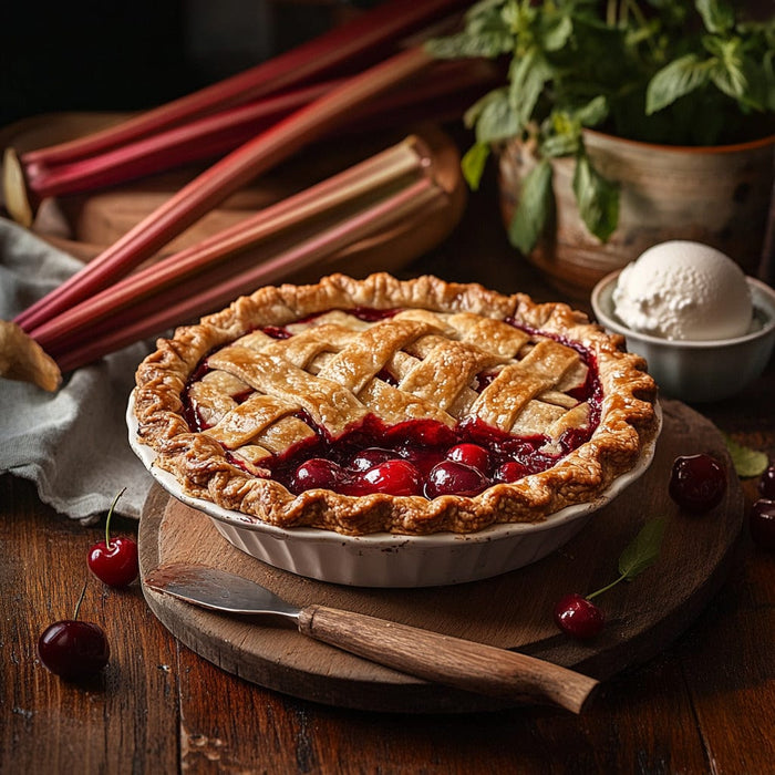 easyChef Pro Cherry Rhubarb Bliss Pie