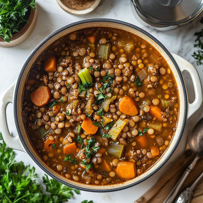 easyChef Pro Chestnut and Lentil Comfort Stew