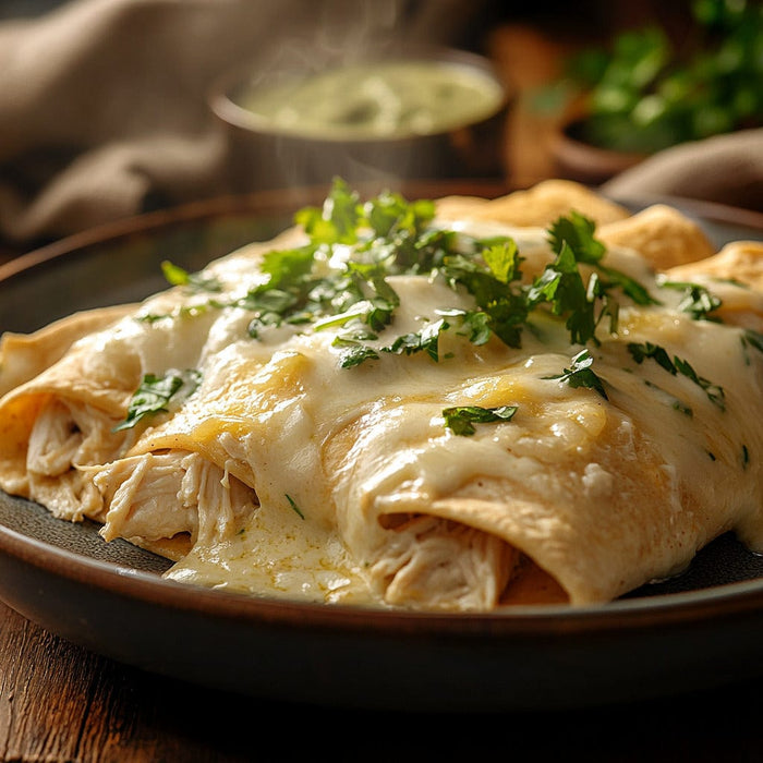 easyChef Pro Chicken Enchiladas with Creamy Green Sauce