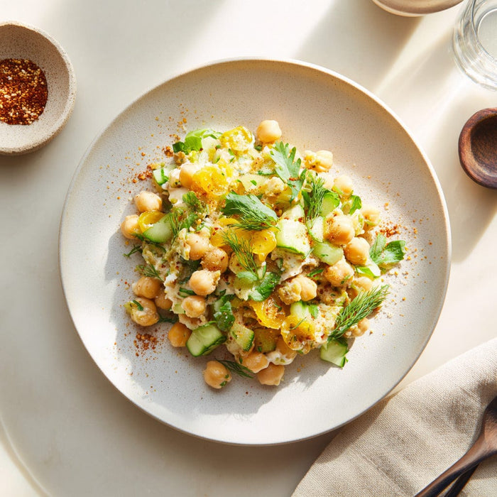 easyChef Pro Chickpea Salad with Spicy Mustard and Pickle Relish