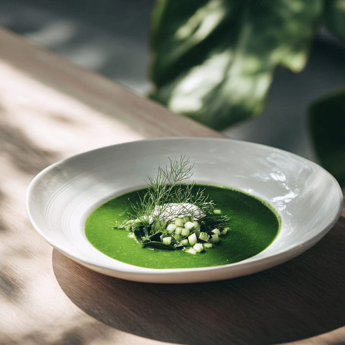 easyChef Pro Chilled Spring Greens Borscht with Spinach and Sorrel