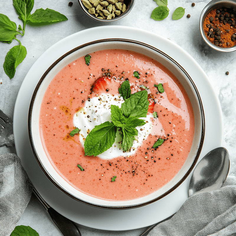 easyChef Pro Chilled Strawberry Yogurt Soup