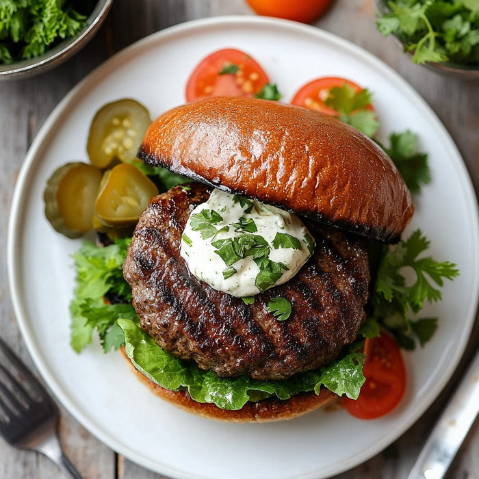 easyChef Pro Chipotle-Infused Beef Burgers with Fresh Herbs
