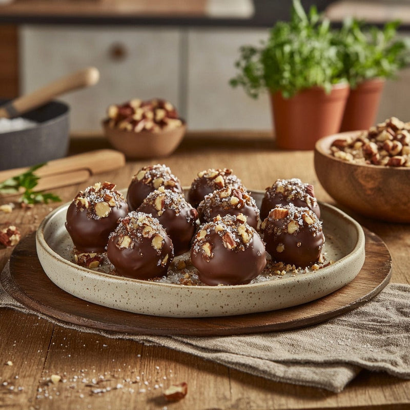 easyChef Pro Chocolate-Dipped Peanut Butter Bliss Balls
