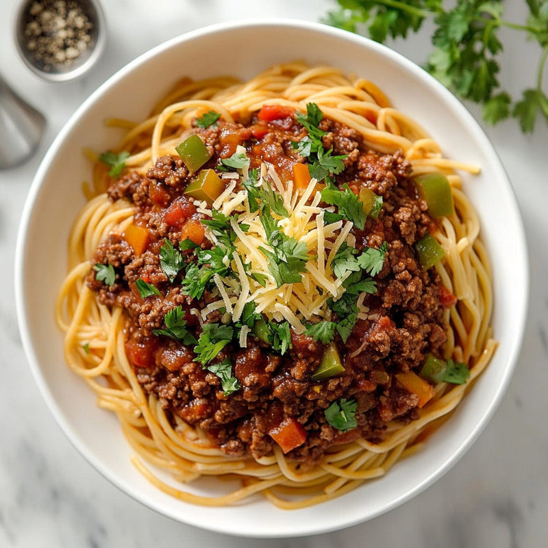 easyChef Pro Cincinnati-Style Spicy Beef Chili with Cheddar