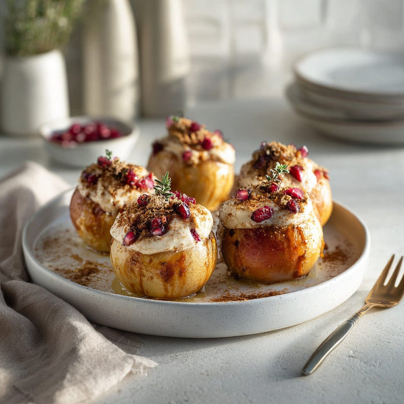 easyChef Pro Cinnamon Cheesecake-Stuffed Baked Apples with Cranberry