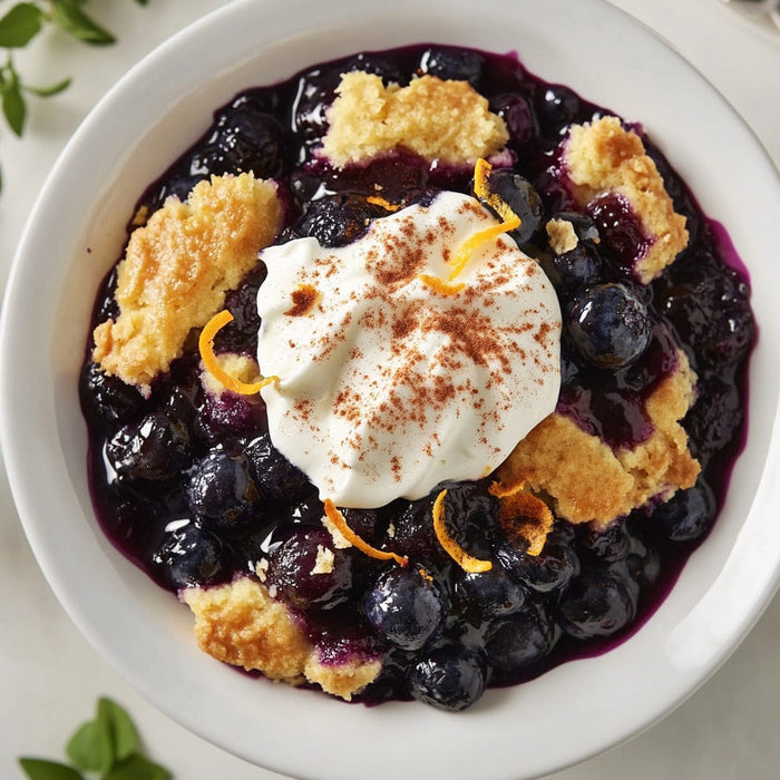easyChef Pro Cinnamon-Infused Blueberry Cobbler with Orange Essence