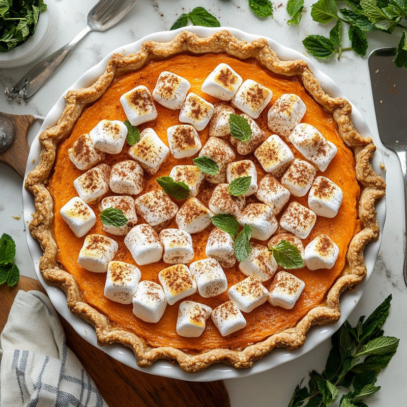 easyChef Pro Cinnamon Marshmallow Sweet Potato Butternut Squash Pie