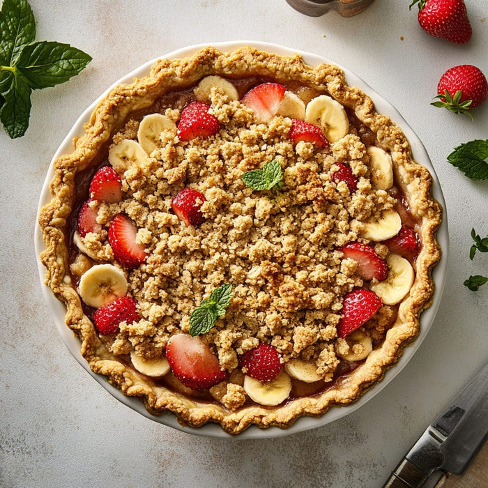 easyChef Pro Cinnamon Nutmeg Strawberry Banana Crumble Pie