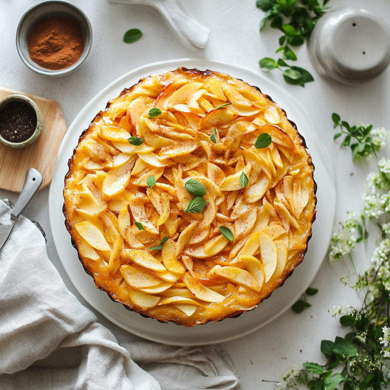 easyChef Pro Cinnamon-Spiced Shredded Apple Spelt Cake
