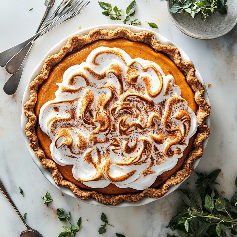 easyChef Pro Cinnamon-Spiced Sweet Potato Pie with Toasted Marshmallow Meringue