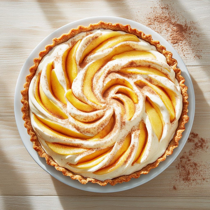 easyChef Pro Cinnamon-Swirled Peach Cream Pie