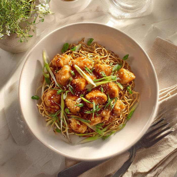 easyChef Pro Citrus Chicken Stir-Fry with Crunchy Noodles
