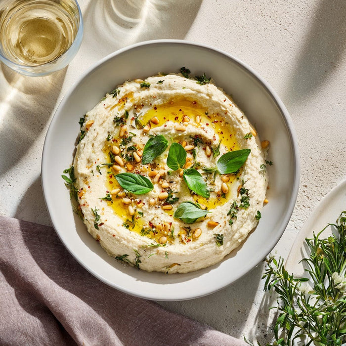 easyChef Pro Citrus Herb White Bean and Pine Nut Dip