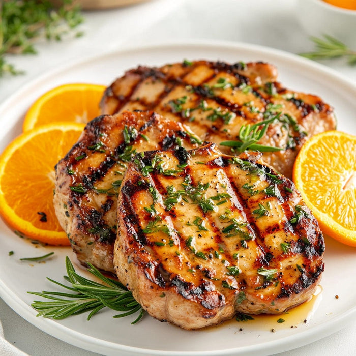 easyChef Pro Citrus-Infused Grilled Pork Chops with Rosemary Marinade